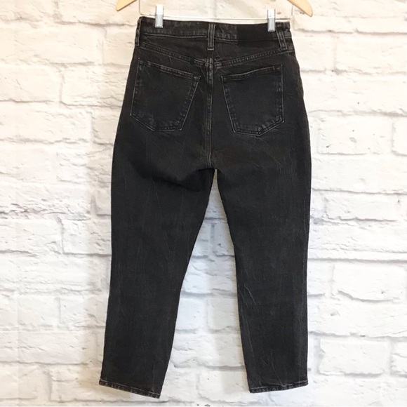 Abercrombie Fitch 2 Short (26S) Mom High Rise Curve Love Jeans Women’s Black - Picture 5 of 8
